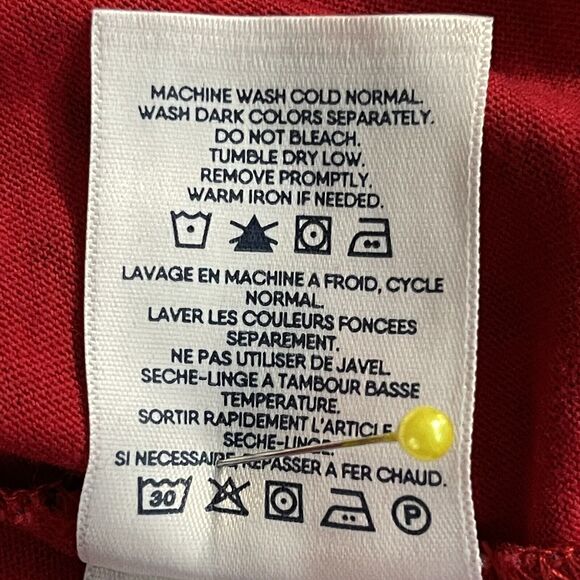 Lands' End Top Women L Red Check Long Sleeve‎ Round Neck Q51 - Picture 9 of 14